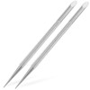 Balacoo 2 pcs Metal Silver Cuticle Pusher Nail Polish Remover:Stainless