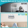 Chiligent 4 Pack Transparent Adjustable Air Vent Deflector, Magnetic Heat