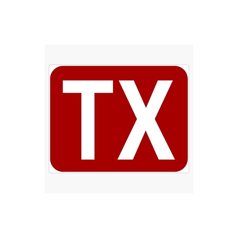 TX Initials Bumper Sticker Vinyl Decal 5"