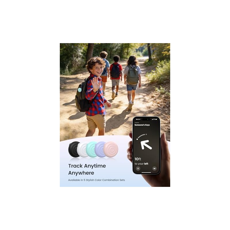 EIZLXQ Discreet Silicone AirTag Holder for Kids and Valuables