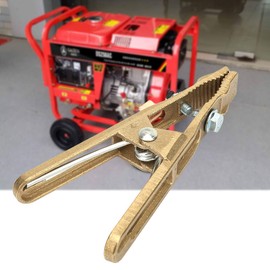 Brass Ground Clamp, 260/300/500A Shape Ground Clamp Earth Clamp Welding Equipment Brass Welding Clamps Heavy Duty Welding Clamp for Welding Machine (260A)