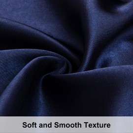 NTBAY Satin Body Pillowcase for Hair and Skin, Luxurious and Silky Pillow case with Envelope Closure, 20x54 Inches, Navy Blue