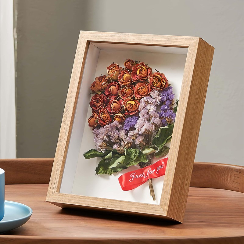 AVORTALK 3D Shadow Box 9X9 Inch 3D ShadowBoxes Dried Flower