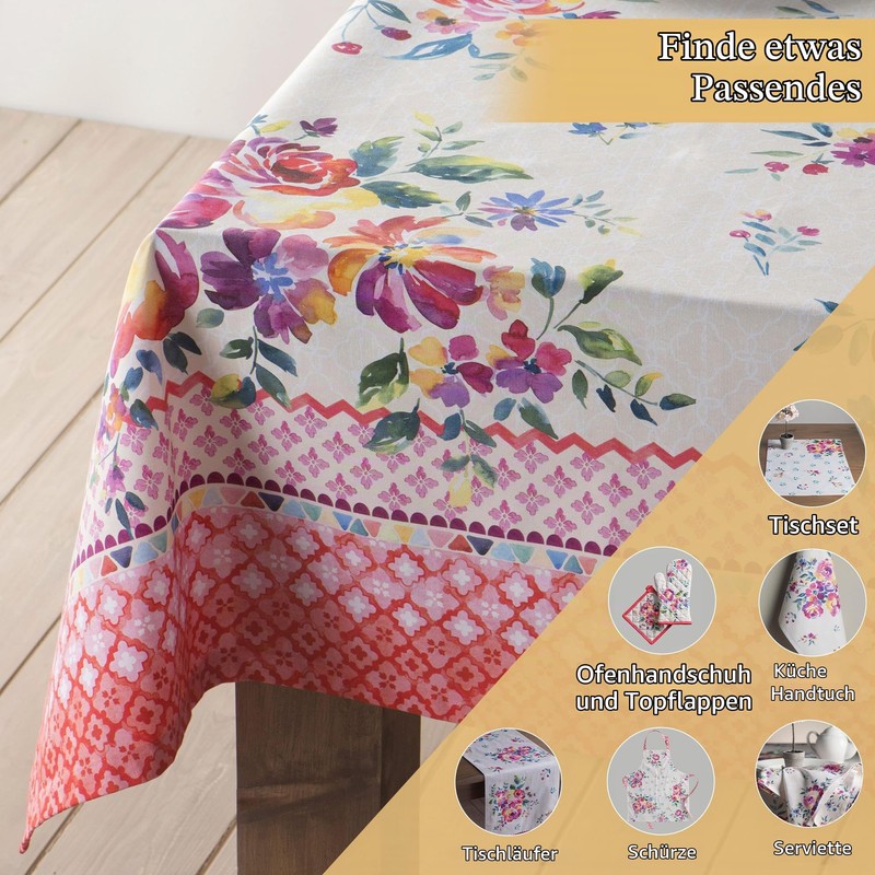 Maison d'Hermine Tablecloths, 100% Cotton, 160 cm x 220 cm,