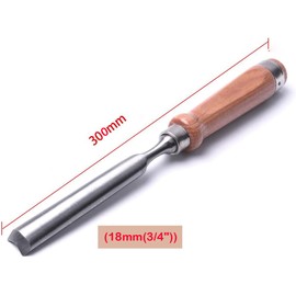 Atoplee Wood Carving Gouge Chrome Vanadium Steel Semi-Circular Carpenter Woodworking Chisel (18mm(3/4"))