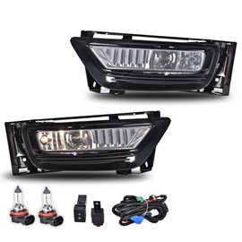 DOTCOM Fog Light Lamps Assembly,Compatible with Honda Accord Sedan 2013-2015,Bumper Fog Driving Lights Smoky Lens Driver & Passenger Pair