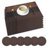 Neween Placemat with Compatible Coaster, Fine Weaving Insulation Placemat Set
