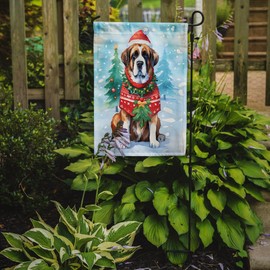 Caroline's Treasures DAC3611GF Saint Bernard Christmas Garden Flag Mailbox Flag Decorative Yard Flag Banner Outside Patio Artwork Yard Flower Beds, Garden Size, Multicolor