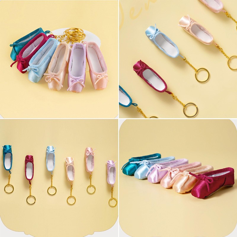 URTERYSER Fashion Keychain, Elegant Pointe Shoes Keyring Ballet Accessories Ballet