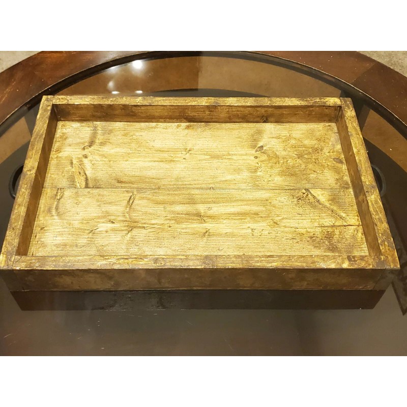 Undisclosed Ottoman Tray Rustic Farmhouse Serving Tray With Handles Decor