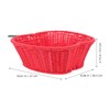 Alipis Apple Basket, 11 Inch Hand-Woven Plastic Apple Shape Fruit