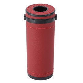 Car Tissue Holder Lightweight Leather and Tungsten Steel Car Tissues Box Cover for Travel with Window Breaker Red