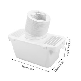Gatuida 1 Set Indoor Dryer Vent Connector Kit Dirt Filtration Convenient Water Collection for Tumble Dryers Easy Lint Removal Wide Compatibility Practical Vent Plate Connection