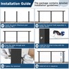 Gyykzz 36" Black Cable Railing Post, Fixed Top Level Drilled