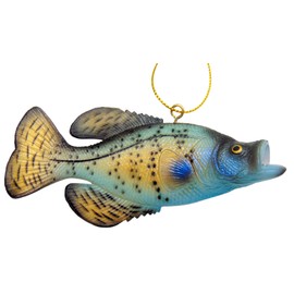 Crappie Fish Ornament Realistic Christmas Tree Fishing Decoration Polyresin, 4 Inches