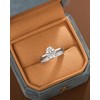 Blongme 2Ct Solitaire Oval Wedding Rings Bridal Set for Women,
