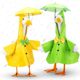 Abbylike Porch Goose Outfits Porch Yard Goose Outfits Clothes Costume Fits Large 23'' Cement for Garden Yard Statue Pathway Decorations