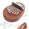 8 Tone Kalimba Thumb Piano C Key Mini Portable Mahogany