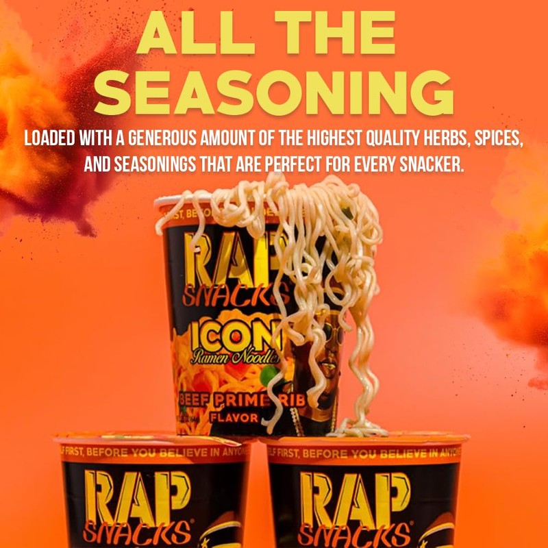 Rap Snacks Creamy Chicken Gumbo ICON Ramen Noodles Master P-Pack