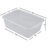 DynkoNA 16 Liter Plastic Container with Lid, Clear Storage Boxes