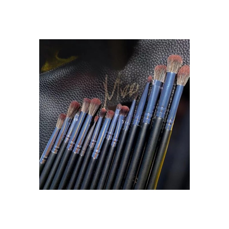 Mizz Set De 15 Brochas Mizz Para Ojos Difuminado Color