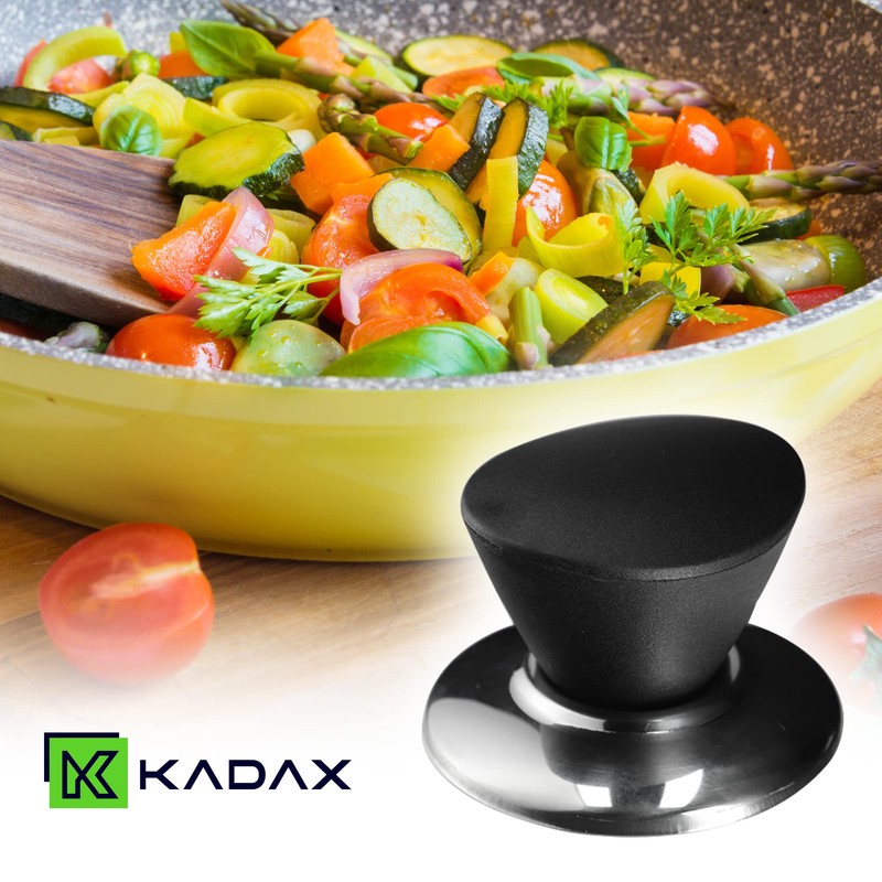KADAX Pot Lid Handle, Plastic and Stainless Steel Fireproof Lid