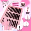 300Pcs Wimpern Extensions Set Fluffy Künstliche Wimpern Cluster Lashes Extension