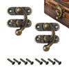 Antique Vintage Quick Release Locking Hooks, Pack of 2 Small