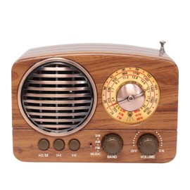 Yageking M-1161BT Portable Retro Radio FM AM SW, with Bluetooth, Rechargeable Battery, Support TF Card, USB Playing
