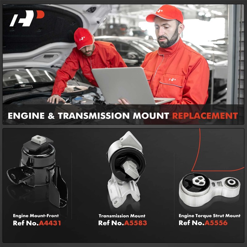 A-Premium Engine Motor and Mount Transmission Mount Kit Compatible with