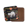 1 x Funny Lazy Sloth Coaster - Dreams Cute Flowers