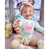 Conjunto de 4 piezas de ropa de conejo de Pascua
