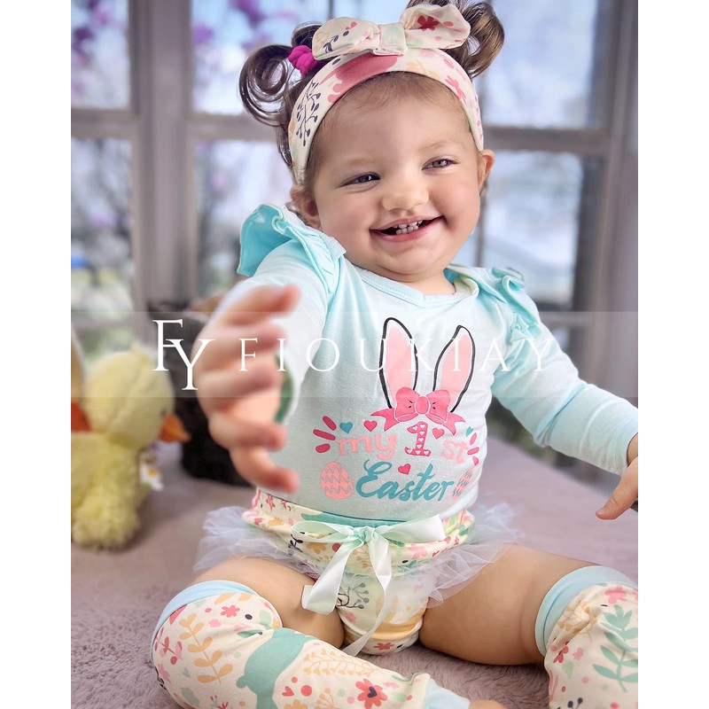 Conjunto de 4 piezas de ropa de conejo de Pascua