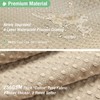 Dynamene Beige Fabric Shower Curtain - Waffle Textured Heavy Duty