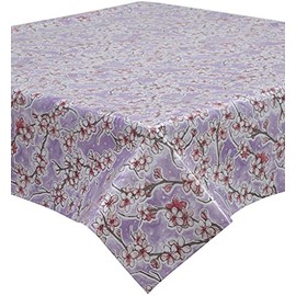 Freckled Sage Cherry Blossom Lavender Oilcloth Tablecloth You Pick The Size