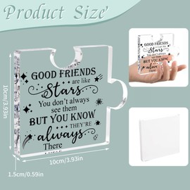 Friend Gifts for Women Men, Birthday Friendship Gifts Puzzle-Shaped Acrylic Plaque Bestie Gifts, Gifts for Friends Women Best Friends Birthday Gifts