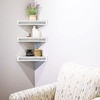 Royxen Corner Floating Shelves 2 Sets, Corner Shelf Wall Mounted