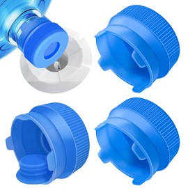 3 and 5 Gallon Water Jug Cap, Food Grade Silicone Replacement Cap, Silicone Water Bottle Caps Reusable, Non-Spill & Leak Free Water Dispenser Cap for 55mm Dispenser Caps-pack of 3