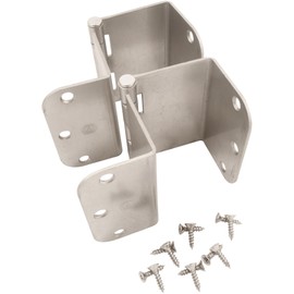 Stone Harbor Hardware Swing Clear Offset Hinge, 3-1/2 Inches, 5/8" Radius Corner, Fits Doors 1-3/8" to 1-3/4" Thick, 2-Pack, Satin Nickel