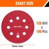 Awutzut 125mm Sanding Discs 120 Grit for 5 inch Discs