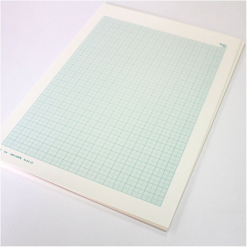 SAKAEテクニカルペーパー グラフ用紙 A4 1mm 方眼 上質紙 50枚 グリーン A4-12