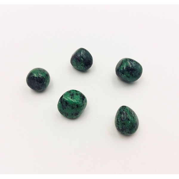 Natural Epidote Stone - 5 Polished Crystals with Energy Properties