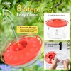 iBorn Hummingbird Feeders for Outdoors Hanging,Bee Proof Hummingbird Feeder with