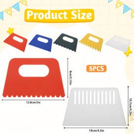 5 PCS Textured Art Tools, Plastic Paint Putty Scraper, Textured Art Supplies Scrapers, Texture Tool for DIY Graffiti Oil Painting, Drawing Plaster Texture Tools