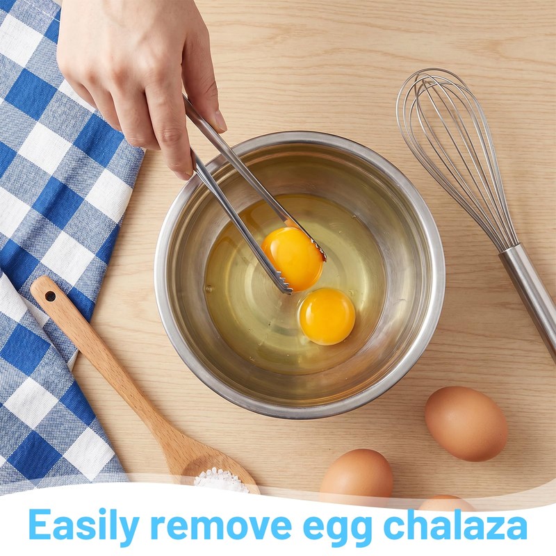 5 Pcs Egg Chalaza Removal Tools, Toothed Design Eggshell Fragment