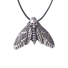 southbankstore Skull Jewelry Alloy Skull Pendant Necklace Leather Cord for Women Girls, Zinc