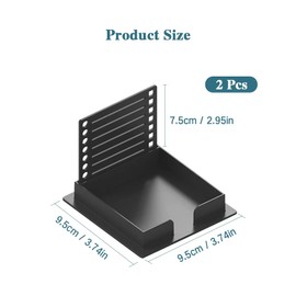 New Sticky Note Stencil Dispenser, Upgraded Sticky Note Organizer, 3x3 Sticky Pads Dispenser with Stencils, Sticky Notes Stencil Template Compatible with Post It Notes for Office, School