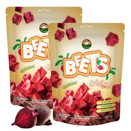 Terraland Beets Crispy Cubes-Original, Crispy & Crunch, Vegan, Idea for Snacking or Pairing with Salad and Cereal 2oz Bag - Pack of 2