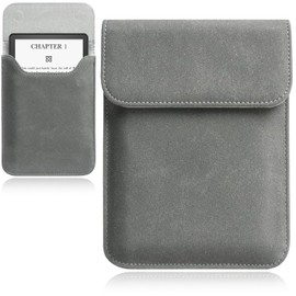T Tersely Sleeve Case for 6 inch All-New Kindle 11th Gen 2024/2022, Kindle 10th 2019, Kindle Paperwhite 10th 2018, Kindle 5/6/7th 2012-2016 Version, Kobo Clara, Lightweight, Portable, Pouch Bag, Grey