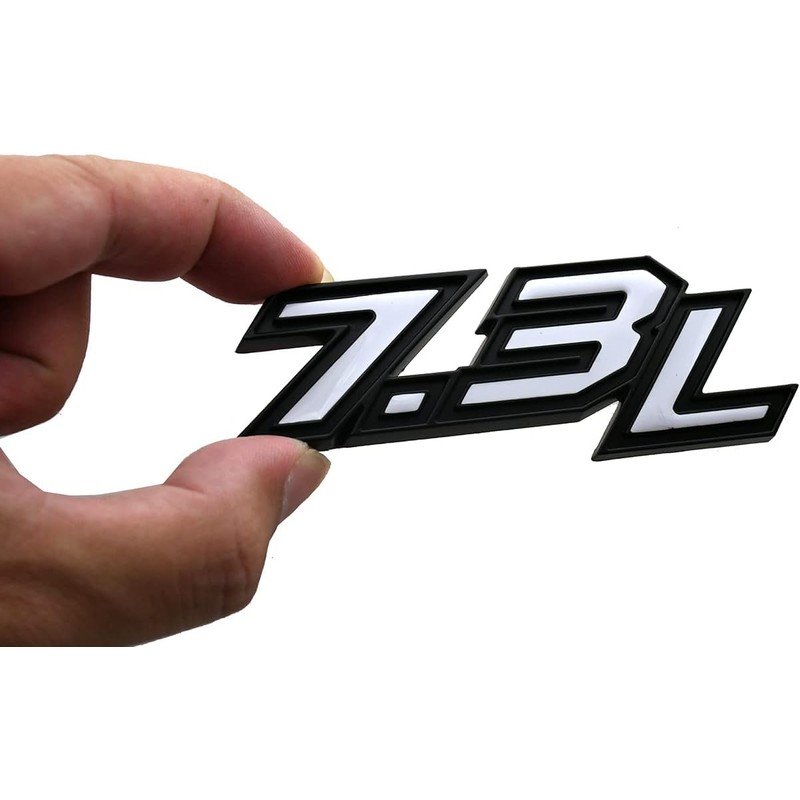 2pcs New 7.3L Emblems 3D Powerstroke Turbo Diesel Side Badge